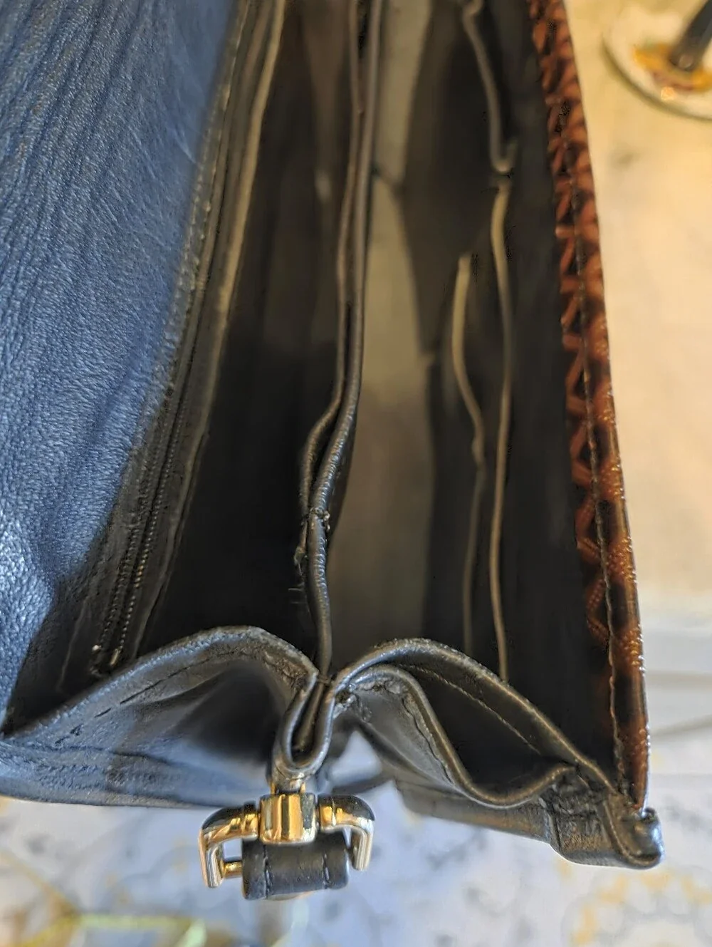 Leather Crossbody Bag Silver And Gold Hardware